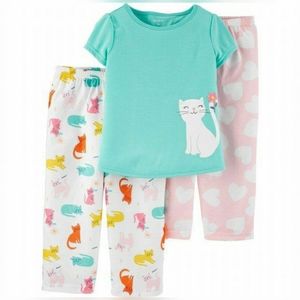 NWT Carter's 3 piece Cat pajamas 18 months